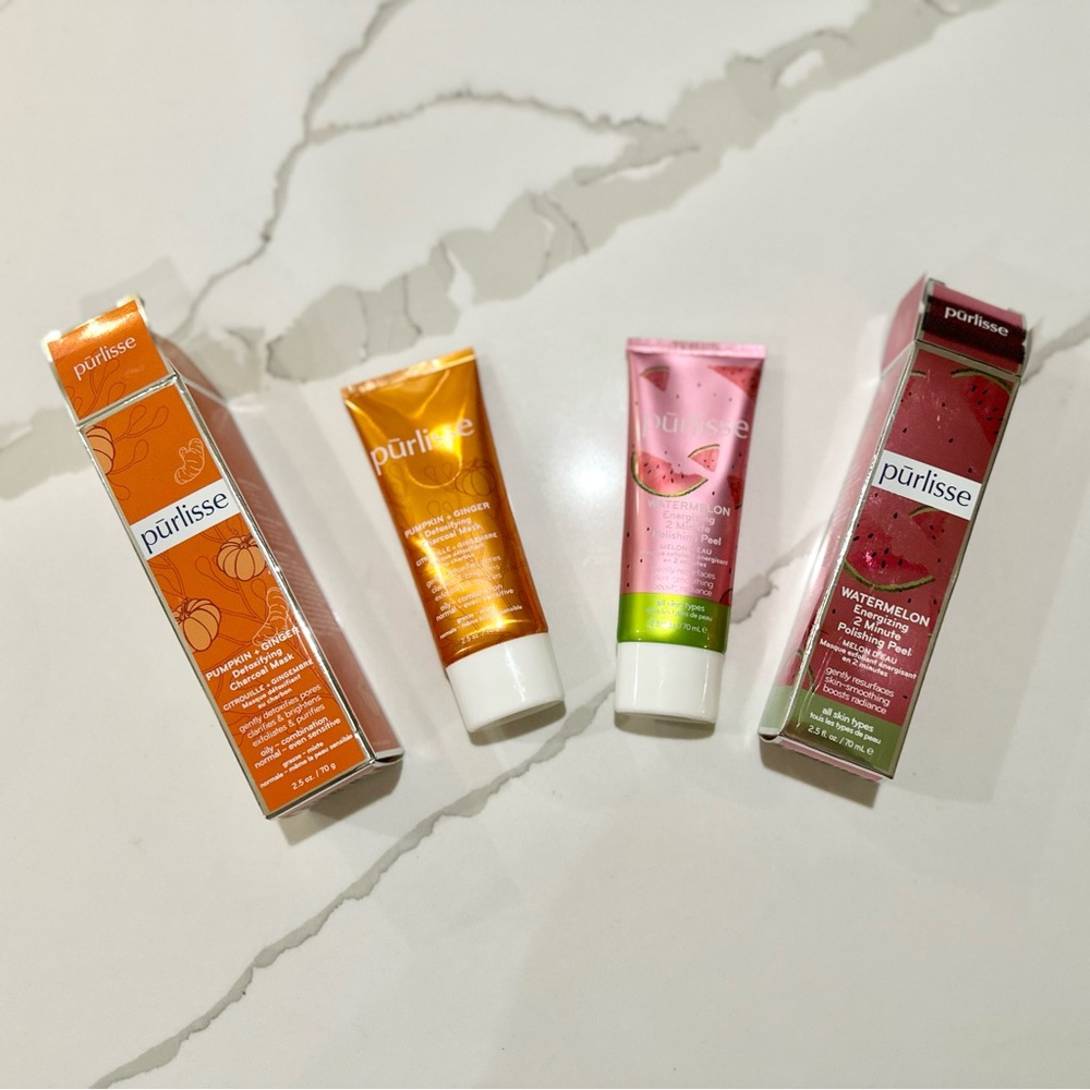 BRAND NEW - 2-Pack Face Pumpkin + Ginger Mask & Watermelon Peel from Pūrlisse - Picture 15 of 16